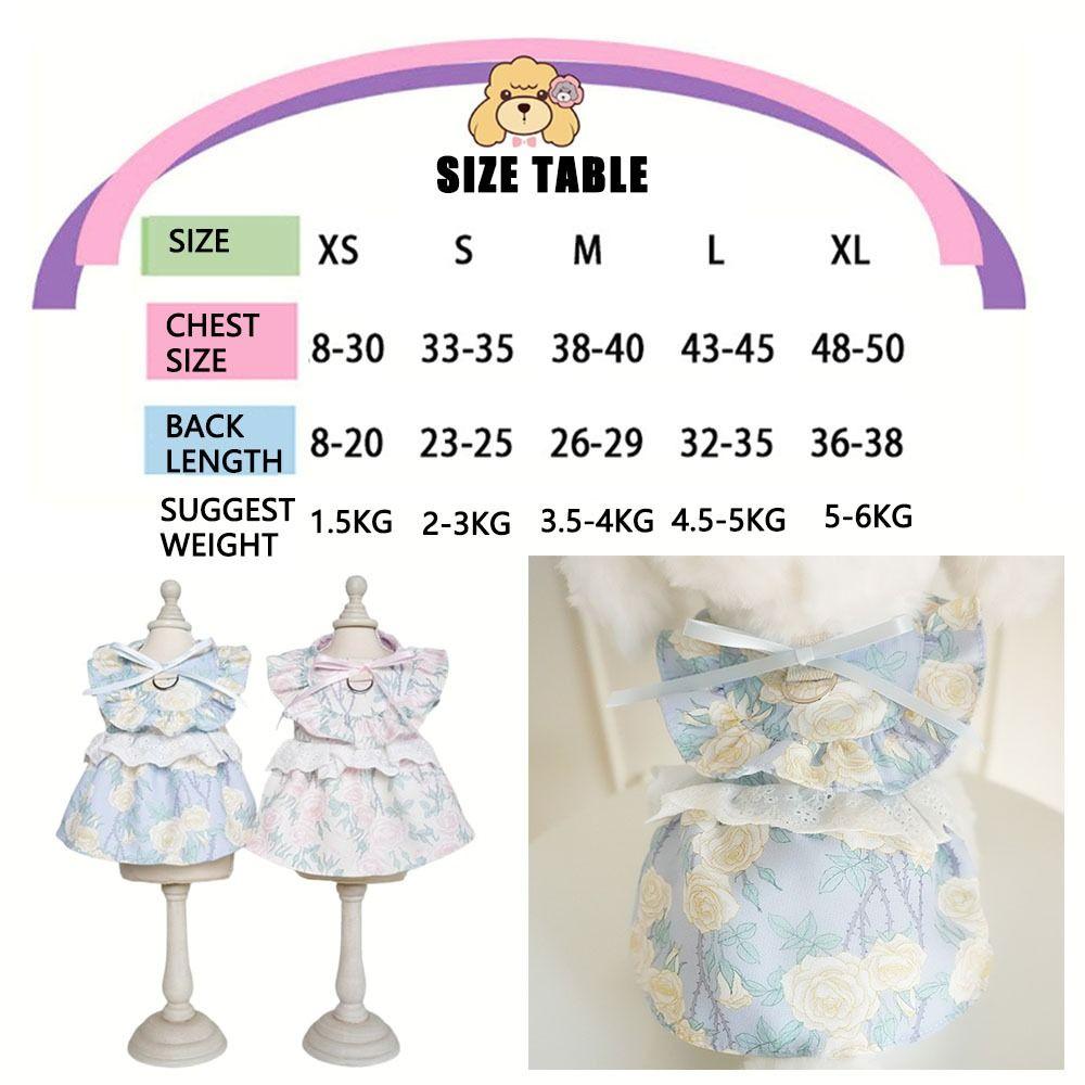 Pretty Dog Lace Skirt Floral Pattern Puppy Wedding Skirt Unique Cute Puppy Clothes  Dog Clothes