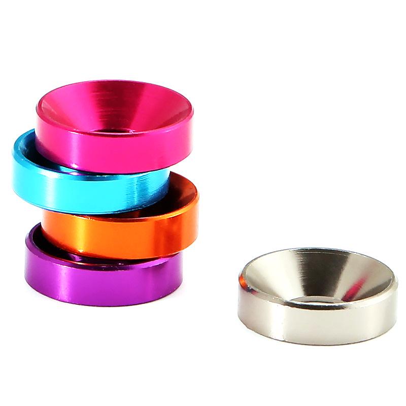 Multi-color Aluminum Alloy Countersunk Flat Head Screws with Wear-Resistant Washers: M2-M10 Sizes
