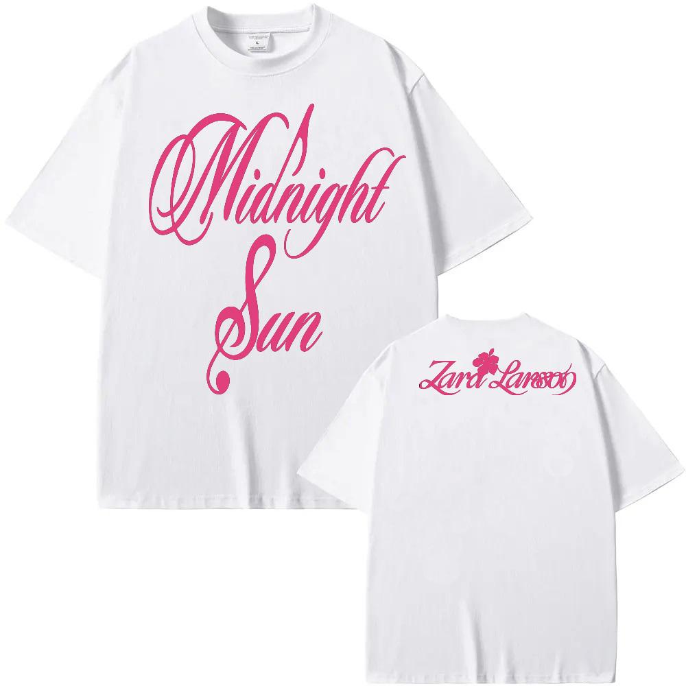 T-shirt Soleil de Minuit Zara Larsson Chanteuse même style T-shirt Été Décontracté 100% Coton T-shirt Camiseta Décontracté Hauts de Haute Qualité