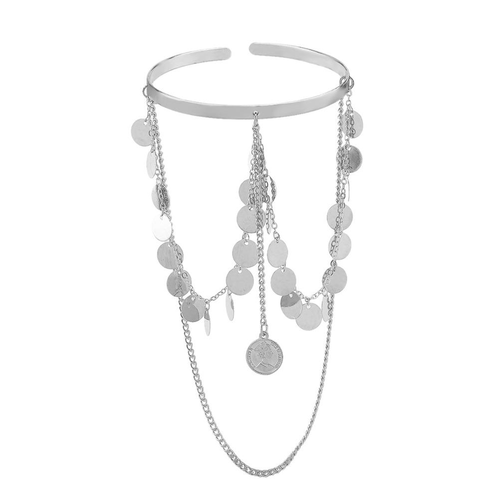 Pearl Tassel Arm Chain Adjustable Open Cuff Bracelet Armlet Armband Upper Arm Bangles  Party