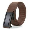Men'S Toothless Automatic Buckle Woven Canvas Belt Belt Casual Nylon Tactical Pants Belt Military Training Outdoor Belt