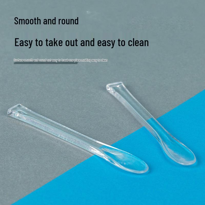 Portable Transparent PP Mask and Cream Applicator Spoon