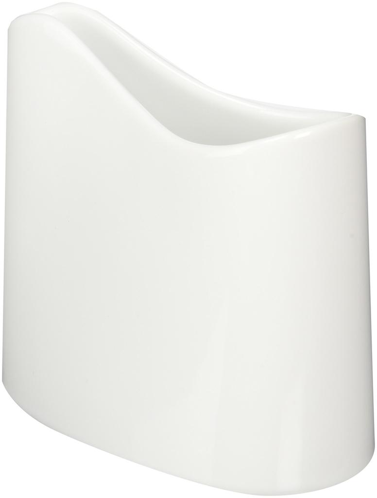 Hakusan Porcelain Rice Scoop Holder, White, 12.5 x 6.5 x 11.5 cm, Pocket, Hasami Ware, Made in Japan