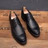 Men's Four Seasons Small Leather Shoes Korean Version Hairstylist Business Leisure British Lace-up Pointed Trendy Leather Shoes