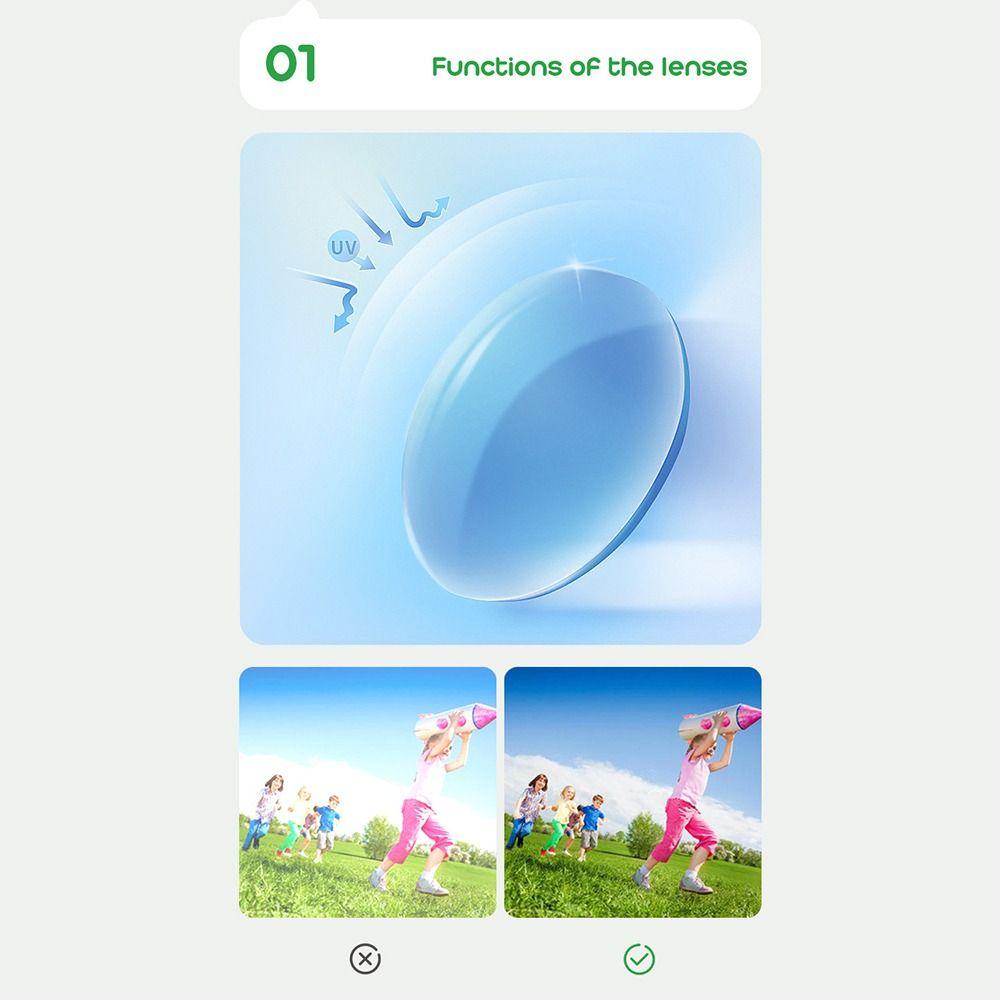 UV400 Heart Print Children Sunglasses 2-8 Years Girls Boys Shades Kids Rectangular Sun Glasses