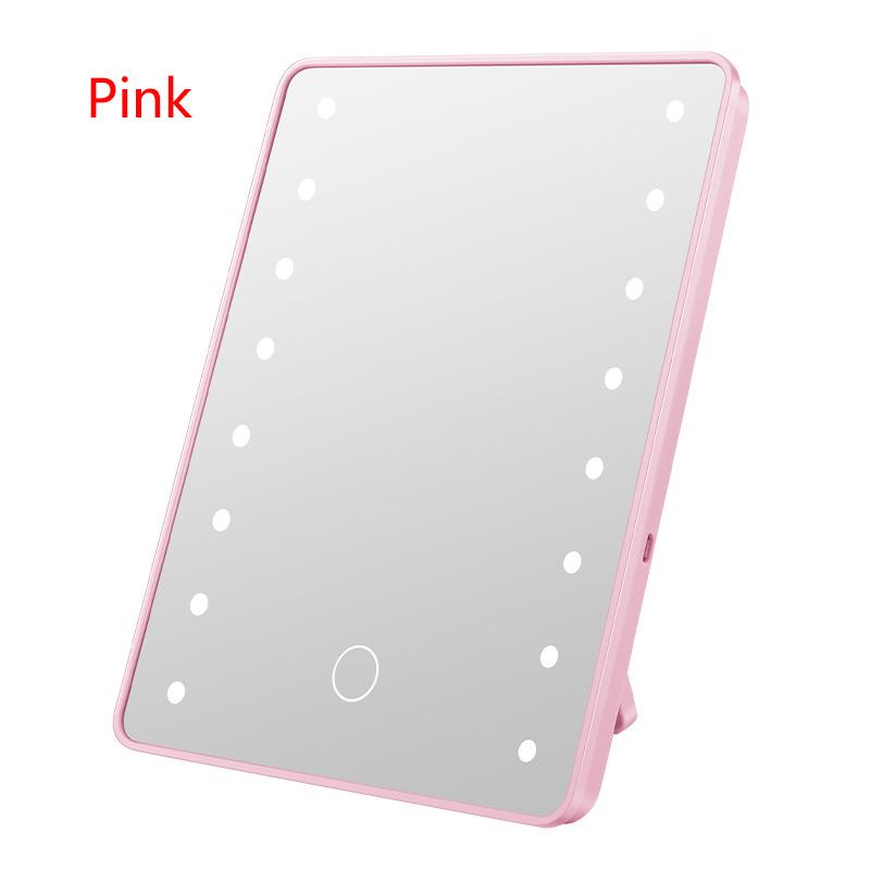 Desktop HD Makeup Mirror Three Levels of LED Light Makeup Mirror Portable Makeup Mirror, Household Intelligent Luminous Mirror