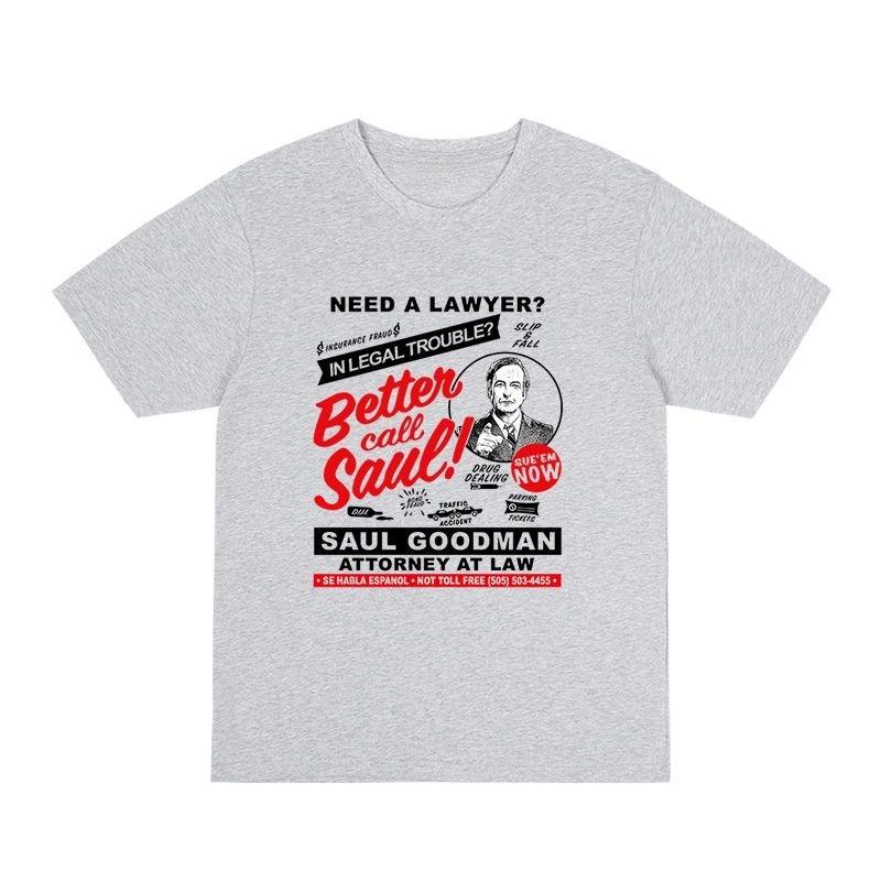 The American TV Series Better Call Saul: Breaking Bad T-shirt Is A Loose, Pure Cotton Short-sleeved Shirt for Both Men and Women