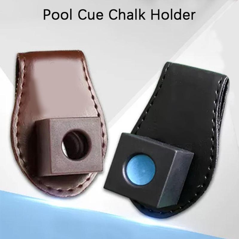 Tragbarer Billardkreidehalter Lederkreidetasche mit magnetischem Gürtelclip Kreidehalter für Poolbillard Snooker