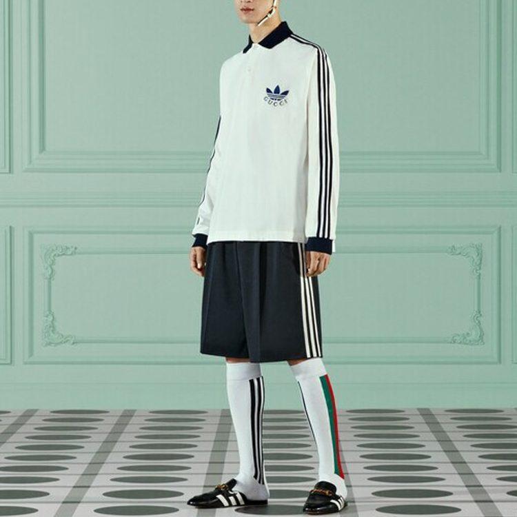 GUCCI x Adidas Originals SS23 Polo Shirt Men's White 722972-XJEVF-9791