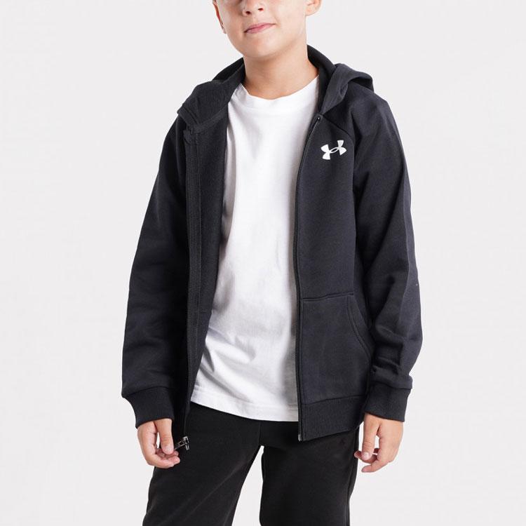 Under Armour Fleece Lined Hooded Jacket Kids Jackets Black 1357613-001