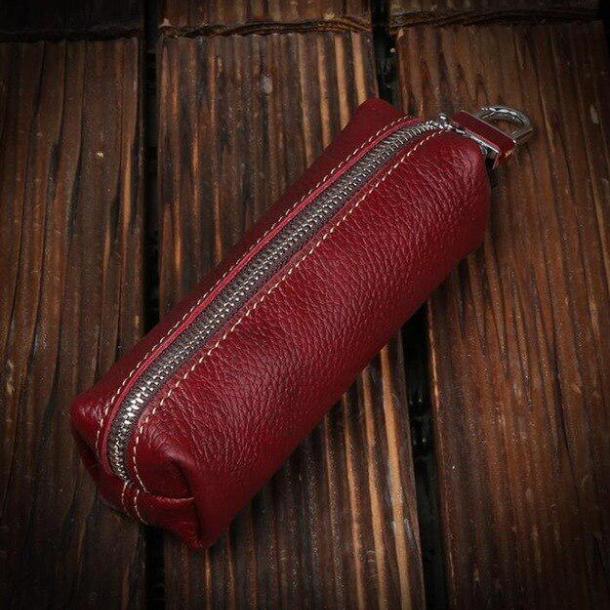 Genuine Cow Leather Men Women Key Bag Women Housekeepers Purse Key Chainwallet CLE