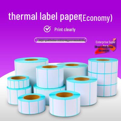 Self-Adhesive Thermal Label Paper for Barcode, Supermarket, Pharmacy, Milk Tea Stickers, and Blank Label Printing