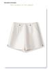 Women's Wide-Leg A-Line High-Waisted White Suit Shorts - Spring 2025 Collection