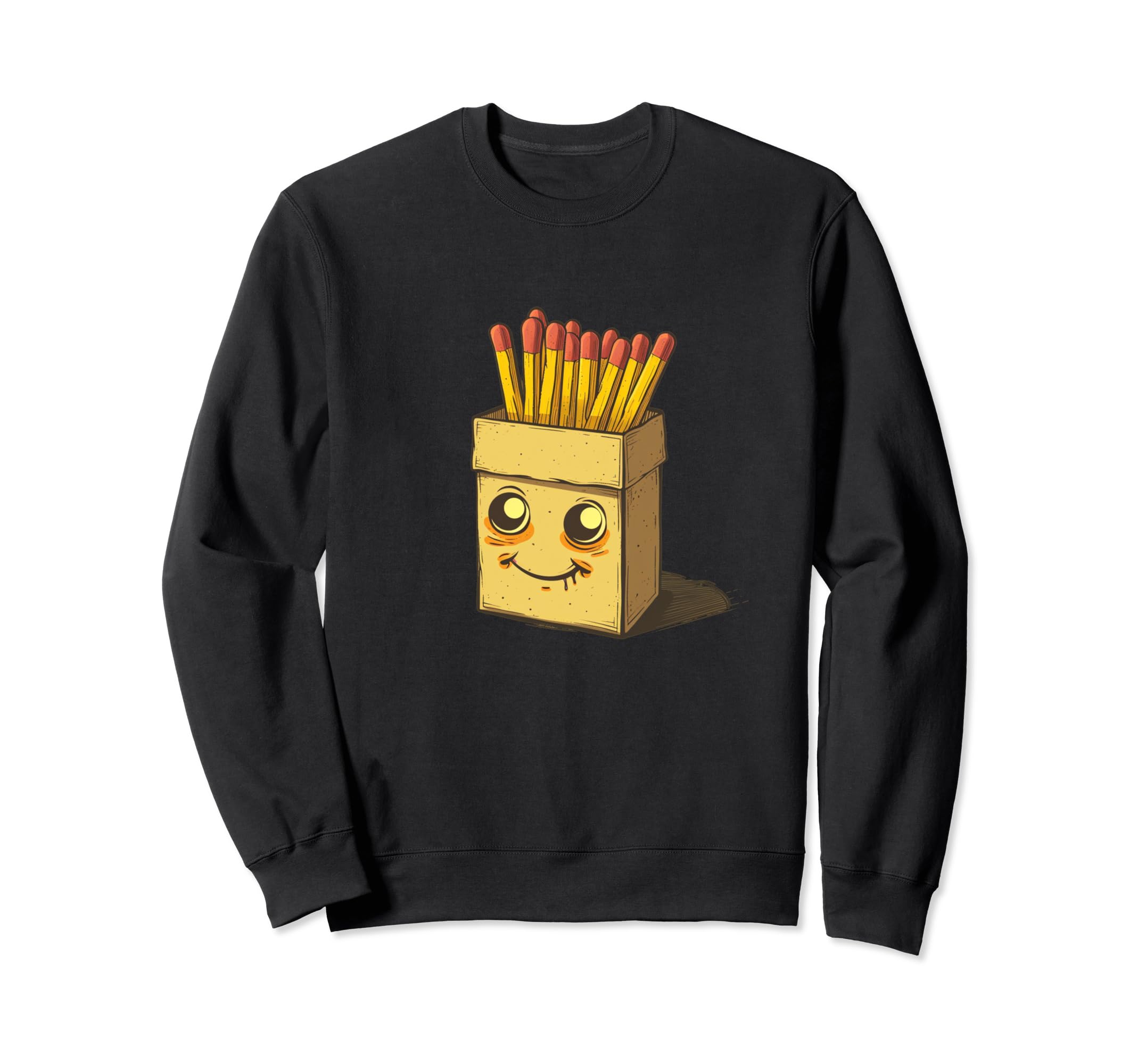 

Happy Matchbook Face Funny Matchbox Sweatshirt