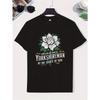 Fashion Print Men's Summer Short-sleeved T-shirts, Fashionable and Trendy Printed Men's Bottoming Shirts, Spring and Summer Round Neck Casual