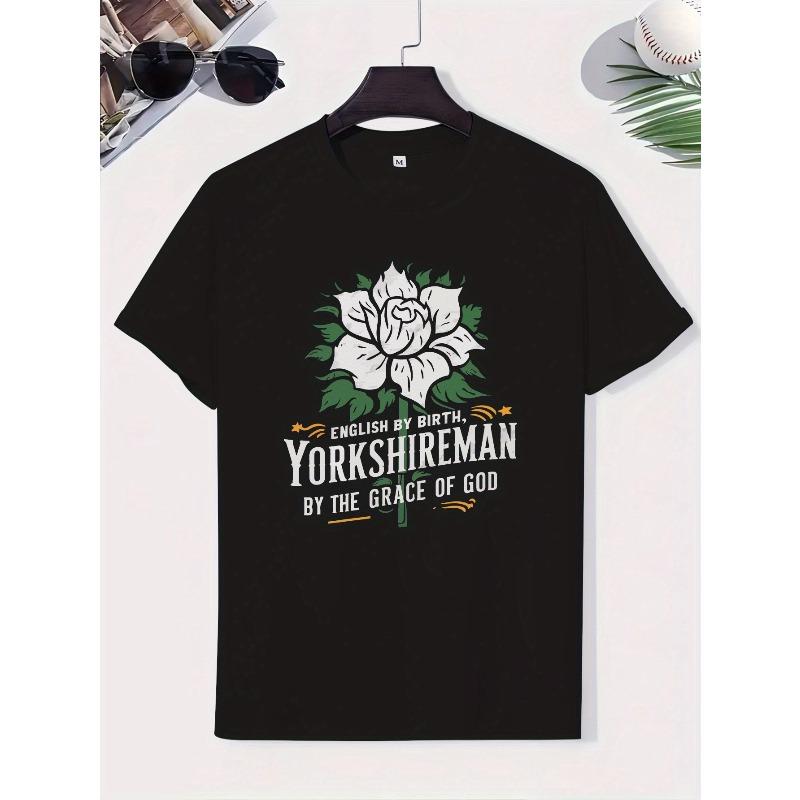 Fashion Print Men's Summer Short-sleeved T-shirts, Fashionable and Trendy Printed Men's Bottoming Shirts, Spring and Summer Round Neck Casual