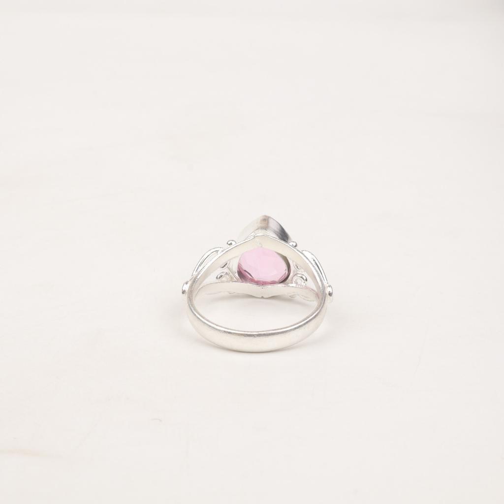 Natural Morganite Gemstone 925 Sterling Silver Jewelry Handmade Fashionable Ring RR-46-7