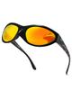 Polarized TR90 Sport Sunglasses for Men and Women Trendy Oval Mirror Cycling Futuristic Eyewear [SHEEN KELLY] Wrap-Around -