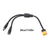 Flexible XT60 To 5.5x2.1mm DC5521 Power Splitter Cable For FPV Video Goggles And Remote Applications