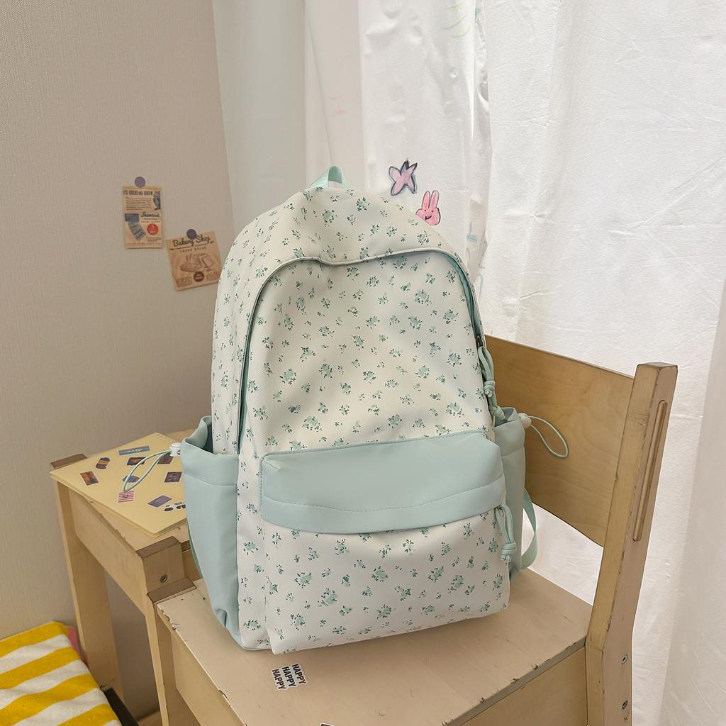 Schoolbag1011 summer new fresh floral backpack for women, a backpack for middle and high school students to travel and take photos
