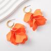Pinkdudu Fashion Rose Flower Petal Drop Earrings Resin Gradient Color Flower Earrings Women Jewelry PD2385