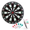 Steel-Land Soft Dartboard Set Wall-Mounted 16.5 Inch Dartboard with 6 Darts Quiet Design Home Kids Party Multiplayer Toy Wall Hook Included