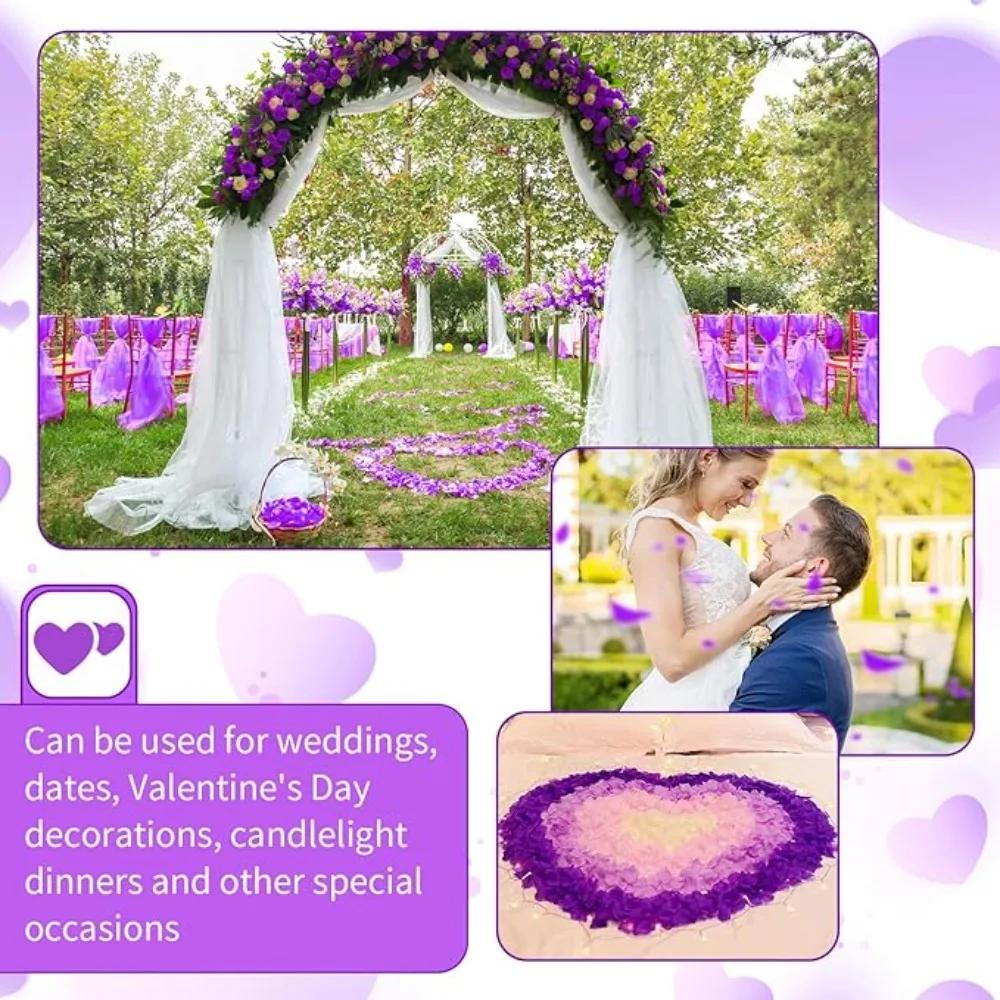 100-10000 Stück Simulation Rosenblätter Bunt Künstliche Falsche Rosenblätter Für Valentinstag Hochzeit Party Romantische Dekoration