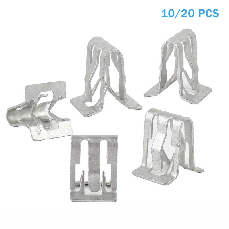 10/20Pcs Metal Fastener Clips General Use Door Sill Iron Buckle Dashboard Side Panel Audio Clips Car Retainer