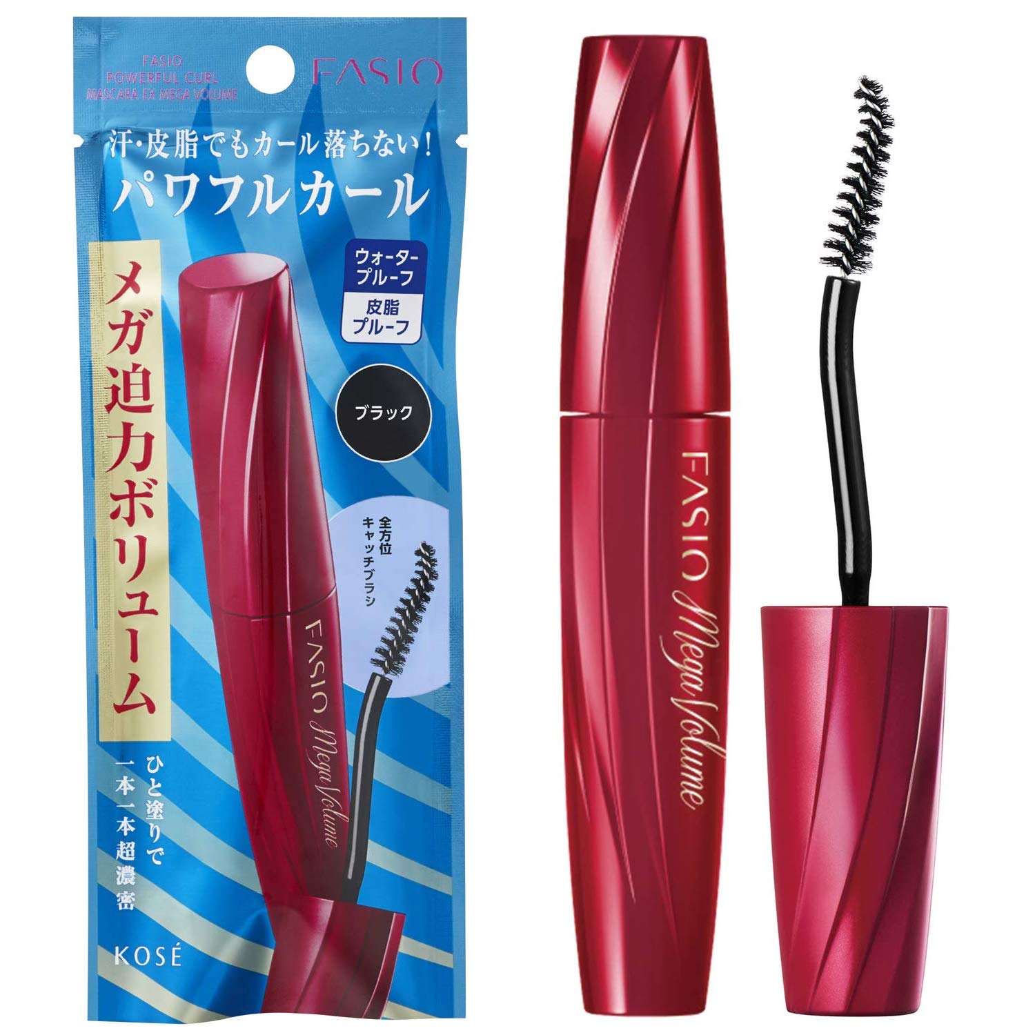 

FASIO Powerful Curl Mascara EX BK001 Black 7g (Mega Volume)