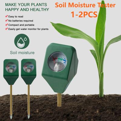 1-2PCS Mini Portable Hygrometer Tester Soil Moisture Temperature Meter Detector Garden Plant Flower Potted Soil Analyzer Tool