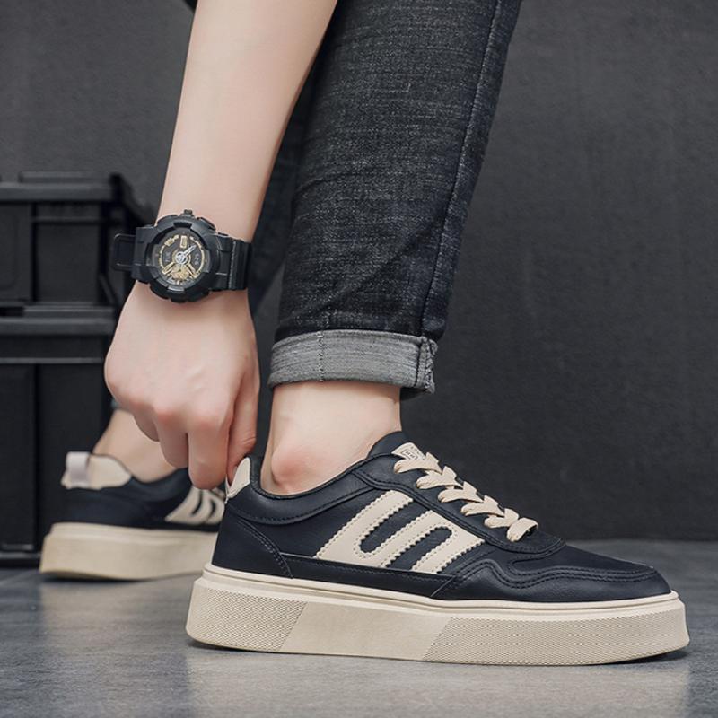 Spring Men's Sneakers, Fashionable Casual Shoes, Low-top Breathable Sports Shoes, Thick-soled Height-increasing Shoes