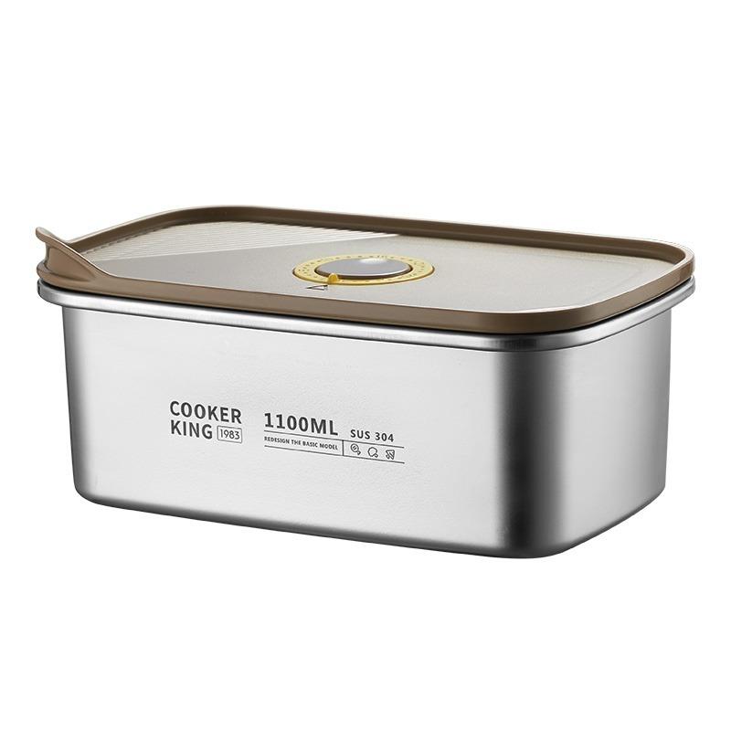 COOKER KING Food Storage Container Stainless Steel Camping Lunch Box Fruit Bento Box Refrigerator Freezer Sealed Storage Box