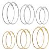 SAUVOO 3 Pairs/Set Metal Hoop Earrings Set 20/30/40mm Big Round Circle Earrings For Women Gold Silver Plated Fashion Jewelry