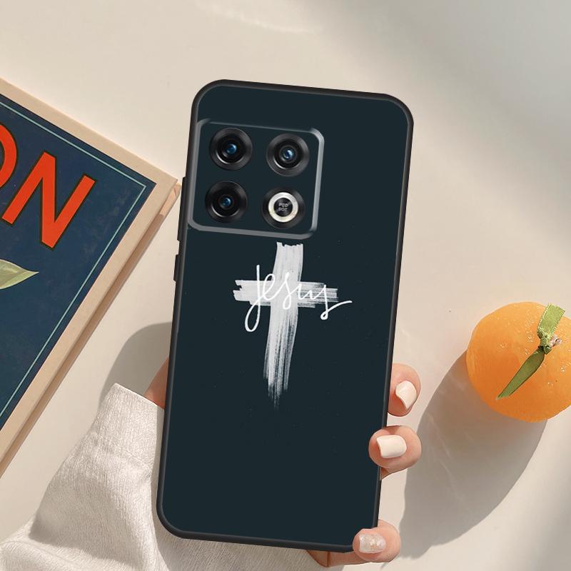 Christ Jesus Bible Verse Cross Case For OnePlus 12R 13R 13T 10R 15 13 12 11 10T 8T Nord CE 4 3 2 Lite N20 N30 Nord 5 Cover