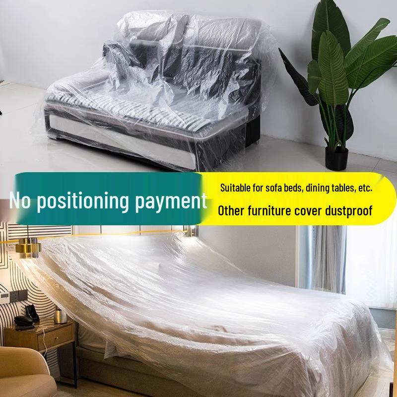 Dustproof Disposable Furniture Cover - Plastic Film for Renovation and Household Protection