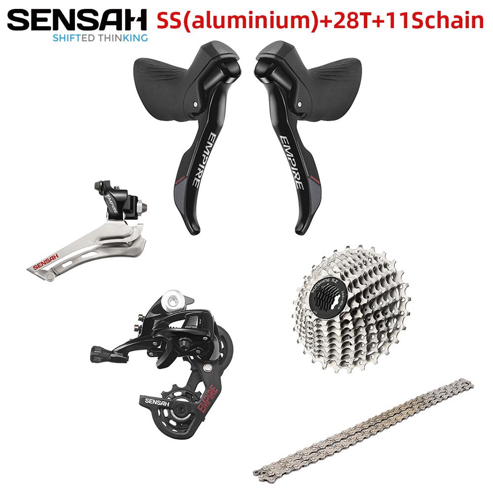SENSAH EMPIRE 6 Kits 2x11 Speed 22s Road Groupset R/L Shifter+FD+RD Derailleurs + Cassette/Chains Aluminium SS 28T