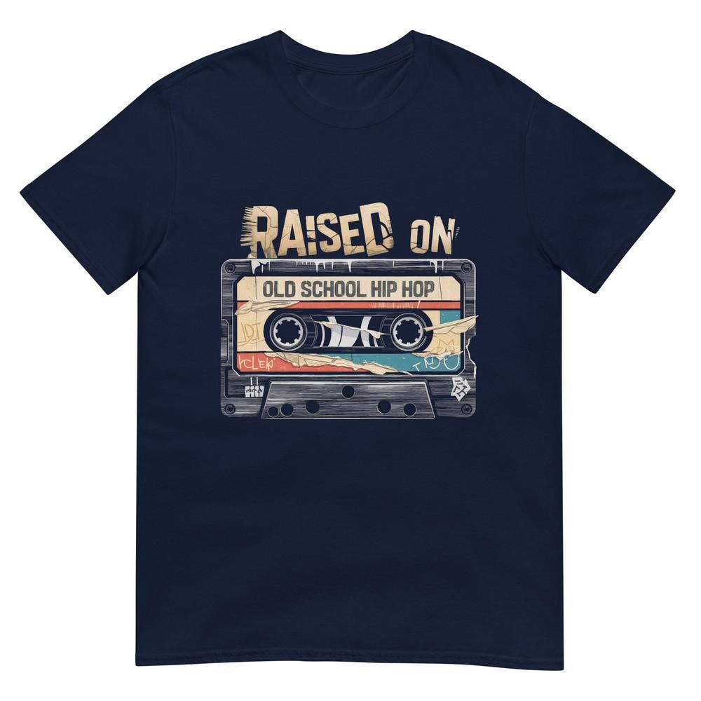 Raised On Old School Hip Hop Tshirt Cassette Graffiti Rap Tshirt S