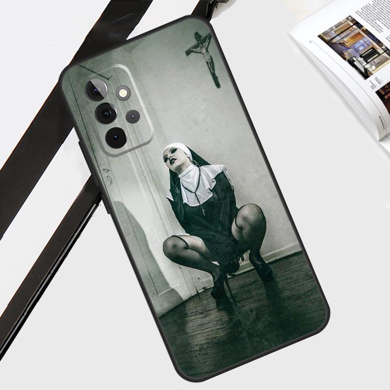 Sister Style Nun Sexy Girl Case For Samsung Galaxy A55 A35 A15 A56 A36 A26 A16 A06 A54 A34 A14 A12 A22 A32 A52 A13 A53