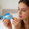 Lantern Fish Sugar Ball Clear Glitter Sea Fish Squeeze Fidget Toy Soft Stretch Anxiety Relief Sensory Stress Ball Hand Relaxation Tool