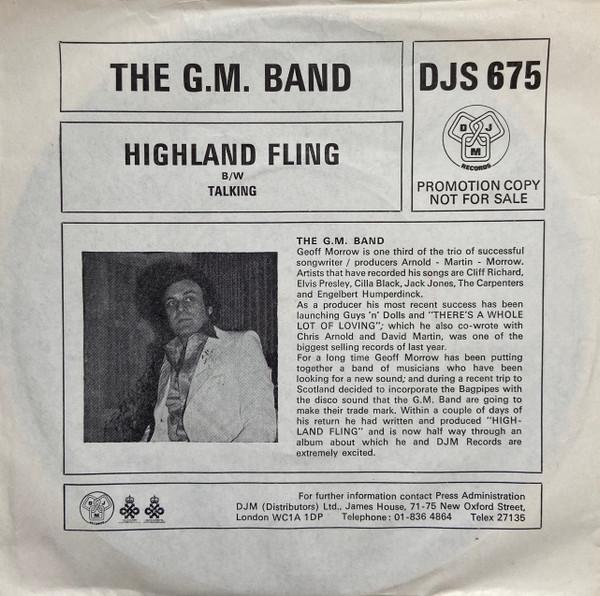 

7inch Record G.M. BAND Highland Fling DJS675 DJM Records 1976 UK Pop Used