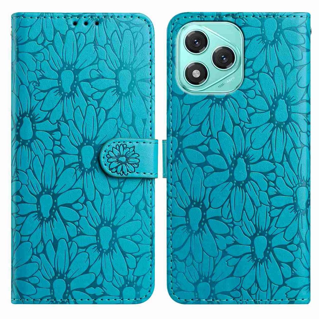 For Honor 400 Lite 5G Leather Case Daisy Imprint Wallet Stand Phone Protective Cover