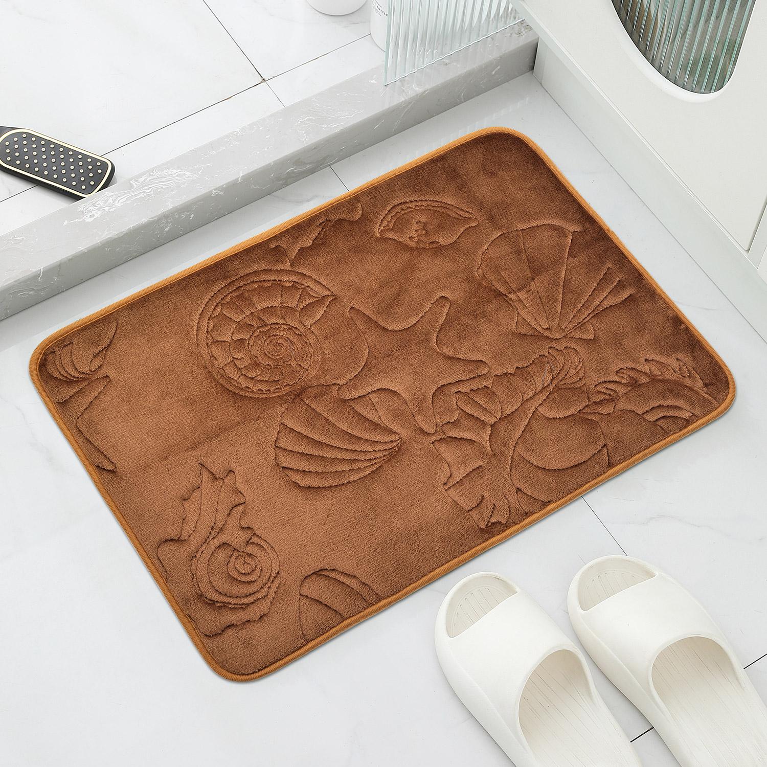 

Shell turtle relief bathroom mat,absorbent and quick drying kitchen floor carpet,anti slip and easy to clean bedroom carpet,bath 400MMx600MM