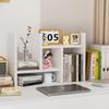 NIIKOUE Desk-Mounted Shelf, Storage Rack, Multi-Assembly Method, Tabletop, Extendable, 3 Combinations, Wooden, Clean, Organized Book Stand (White)