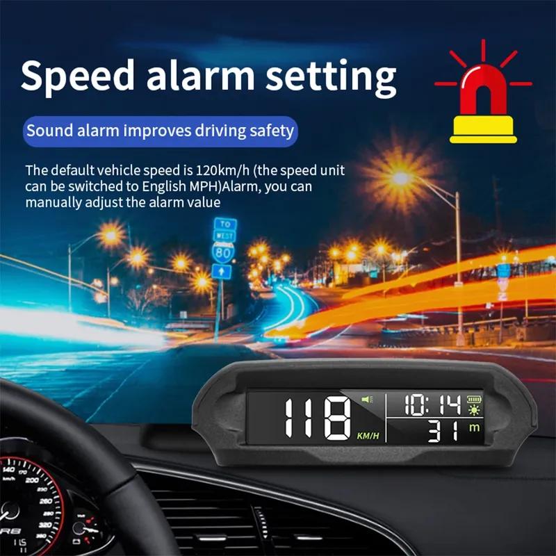ELING Multi-function Display GPS Speedometer with Fatigue Driving Reminder Overspeed Alarm Time Altitude Solar Charging Boat RV