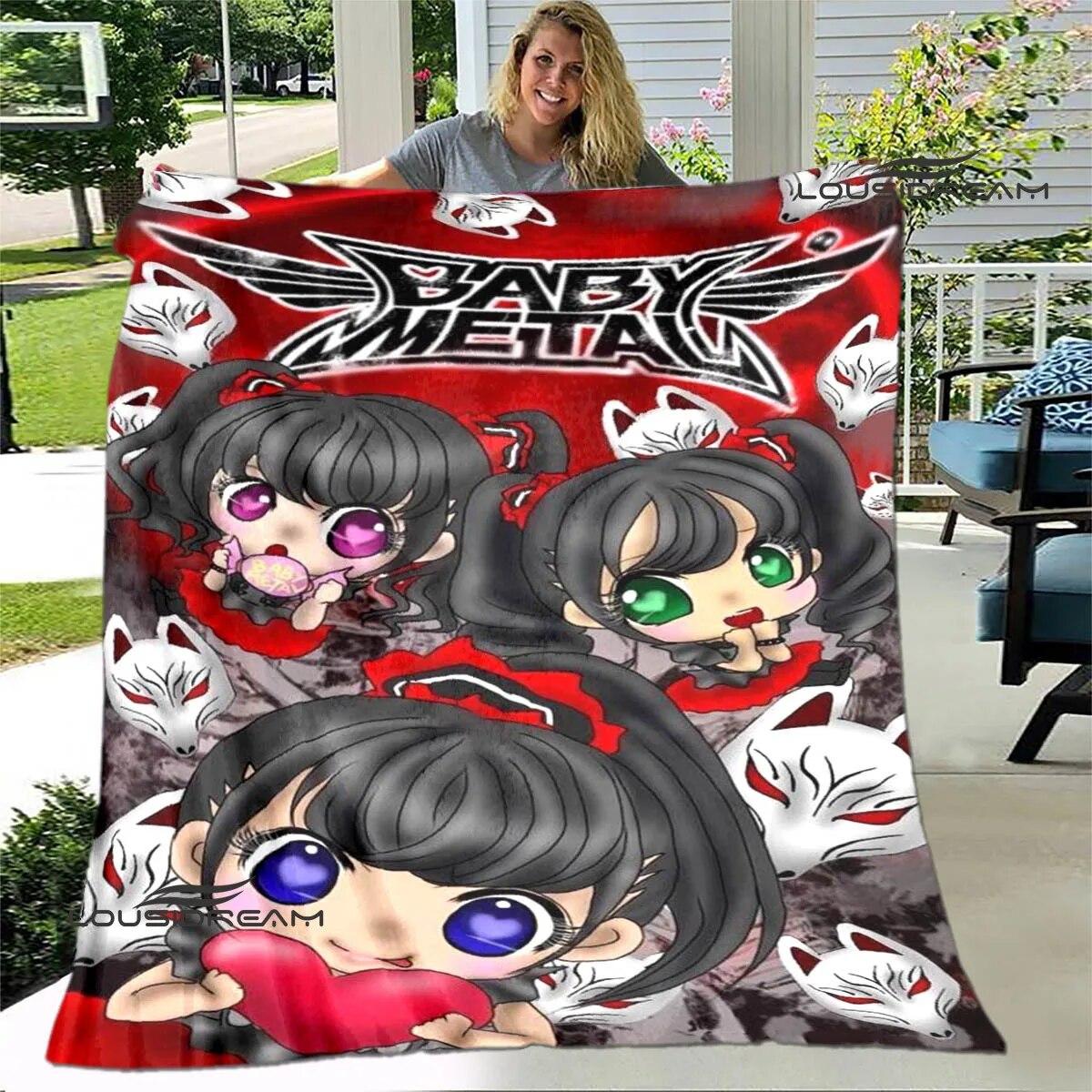 

Babymetal комбинированное фланелевое одеяло японской рок-группы для подарка, дивана, покрывала, все сезоны