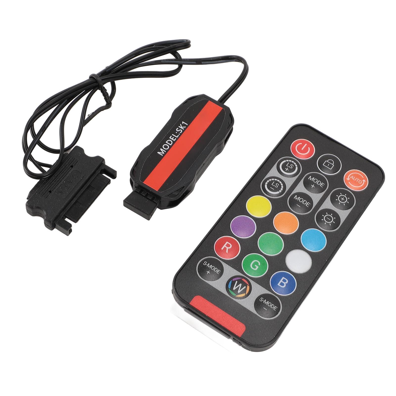 

ARGB PC Fan Controller Kit 21 Keys Serial ATA Power Controller for 5V 3 Pin PC Rainbow LED Strip