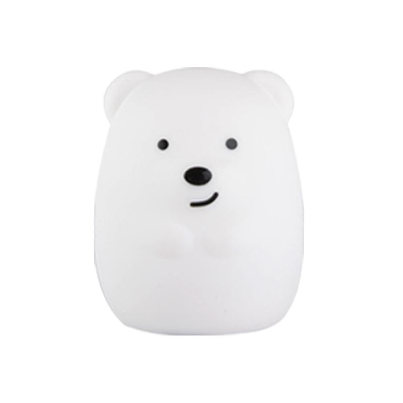 Medium Bear Colorful Color-changing LED Light Silicone Night Light Pat USB Rechargeable Lamp Bedside Decoration Atmosphere Light