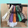 Street Fashion Large Capacity Folded Canvas Tote Bag With Wrinkle Design For Women