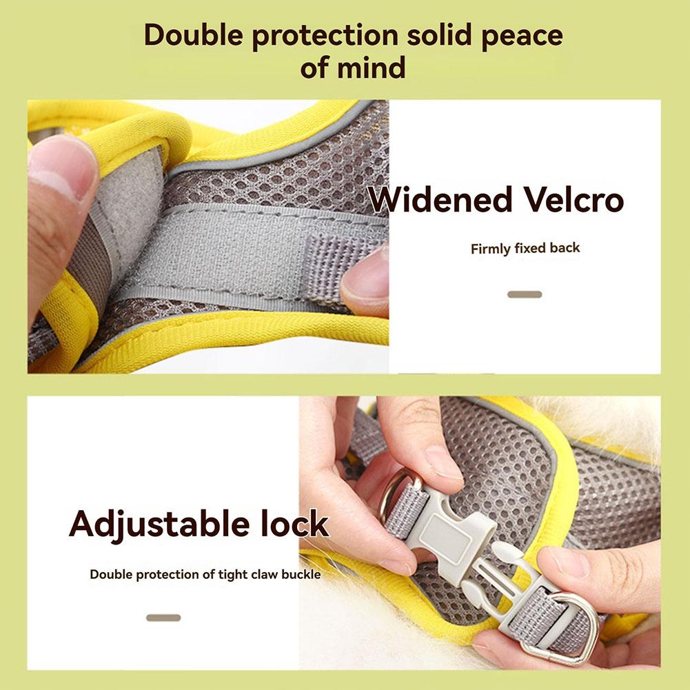 Pet Harness with Reflective Strip Cat Dog Harnesses And Leashes Set Adjustable Pet Harness Vest Pet Supplies for Outdoor Walking