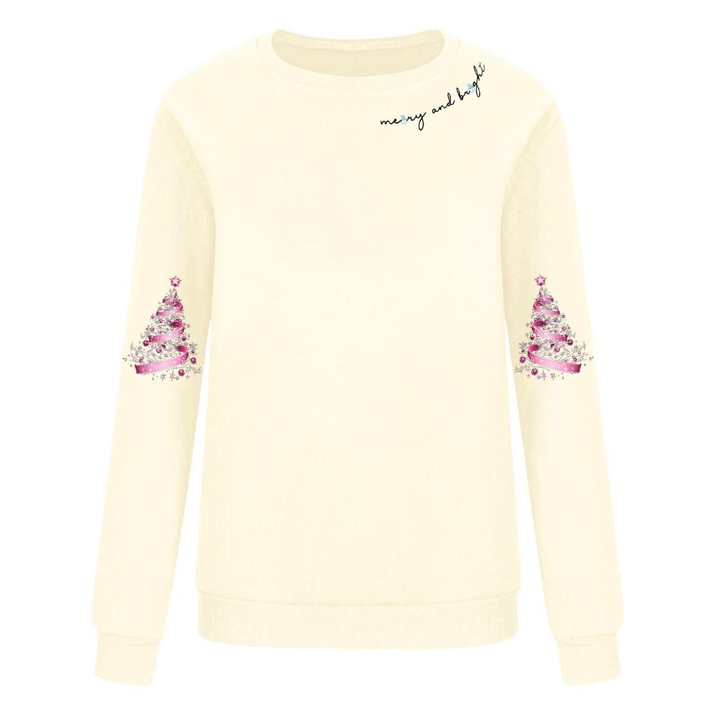 Ladies' Loose Comfortable Casual Fashionable Christmas Printed Hooded Sweatshirt
